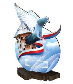 Dřevěná plaketa WPLAHM02 | Chovatelství Výška cm: 20