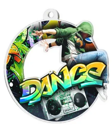 Akrylátová medaile MDA0010M56 | Tanec Stuha: ST13, MD průměr: 6