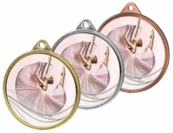 Medaile MDL001M101 | Balet Barva: stříbro, Stuha: ST15