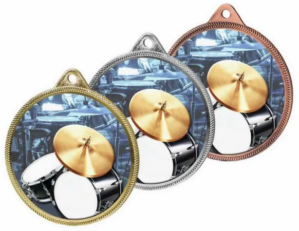 Medaile MDL001M102 | Hudba Barva: stříbro, Stuha: ST19