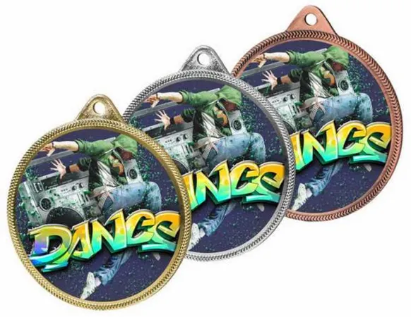 Medaile MDL001M107 | Tanec Barva: zlato, Stuha: ST5