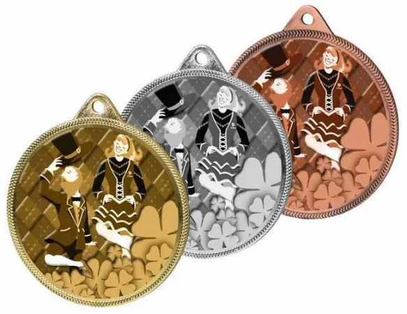 Medaile MDLR001M108 | Tanec Barva: zlato, Stuha: ST1