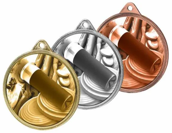 Medaile MDLR001M113 | Střelba Barva: stříbro, Stuha: ST9