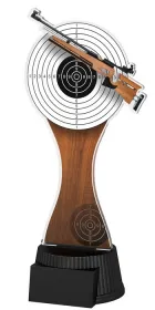 Akrylátová trofej ACUTCM103 | Střelba Výška cm: 25.5, Šířka cm: 11