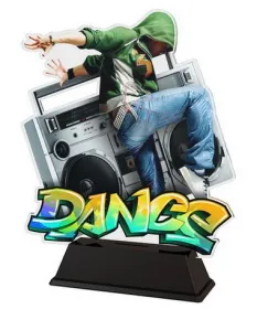 Akrylátová trofej FA210M56 | Hudba Výška cm: 16.5, Šířka cm: 14