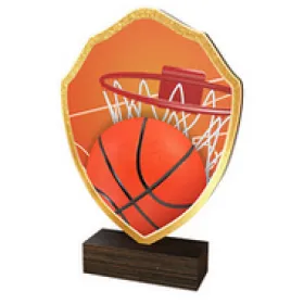 Dřevěná plaketa TFRW009 | Basketball Výška cm: 18