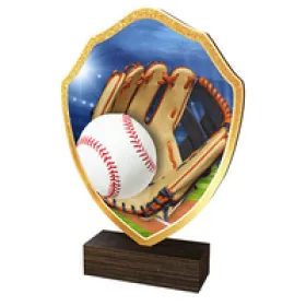 Dřevěná plaketa TFRW025 | Baseball Výška cm: 13,5