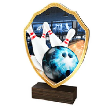Dřevěná plaketa TFRW029 | Bowling Výška cm: 16