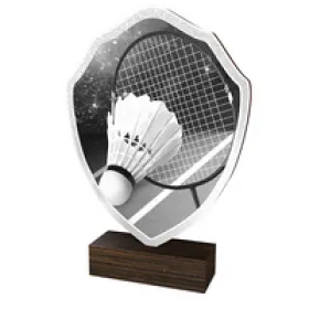 Dřevěná plaketa TFRW035 | Badminton Výška cm: 13,5