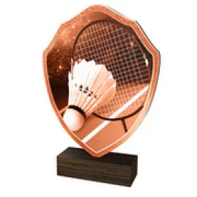 Dřevěná plaketa TFRW036 | Badminton Výška cm: 11,5