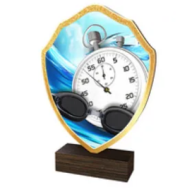 Dřevěná plaketa TFRW037 | Plavání Výška cm: 20