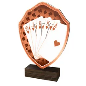 Dřevěná plaketa TFRW060 | Karty Výška cm: 20