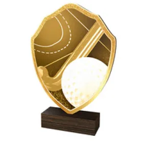 Dřevěná plaketa TFRW131 | Pozemní hokej Výška cm: 22