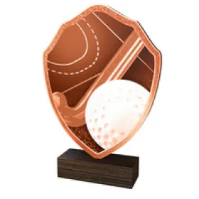 Dřevěná plaketa TFRW133 | Pozemní hokej Výška cm: 16