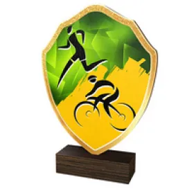 Dřevěná plaketa TFRW190 | Duatlon Výška cm: 10,5