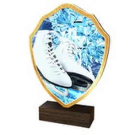 Dřevěná plaketa TFRW194 | Krasobruslení Výška cm: 16