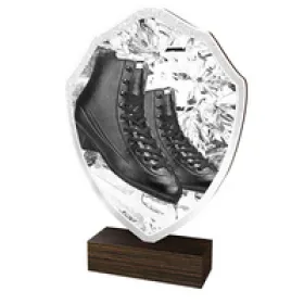 Dřevěná plaketa TFRW200 | Krasobruslení Výška cm: 18