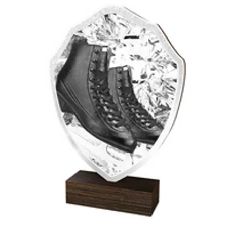 Dřevěná plaketa TFRW200 | Krasobruslení Výška cm: 16