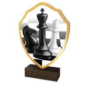 Dřevěná plaketa TFRW222 | Šachy Výška cm: 16