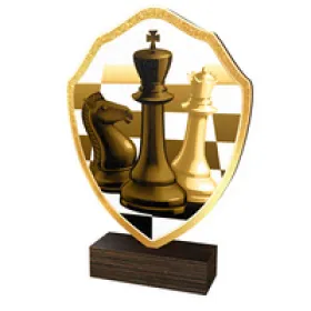 Dřevěná plaketa TFRW223 | Šachy Výška cm: 16