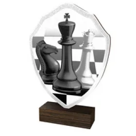 Dřevěná plaketa TFRW224 | Šachy Výška cm: 18
