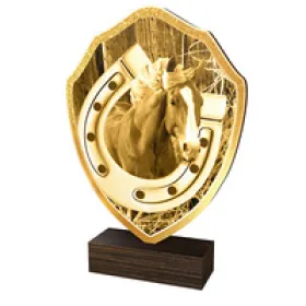 Dřevěná plaketa TFRW091 | Jezdectví Výška cm: 13,5