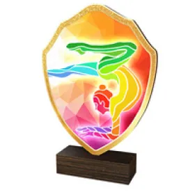 Dřevěná plaketa TFRW110 | Gymnastika Výška cm: 14,5