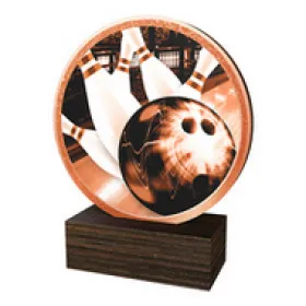 Dřevěná plaketa TFRW532 | Bowling Výška cm: 12,5