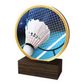 Dřevěná plaketa TFRW533 | Badminton Výška cm: 12,5