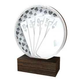 Dřevěná plaketa TFRW559 | Karty Výška cm: 9,5