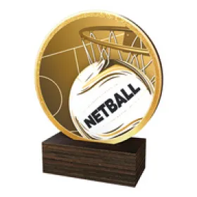 Dřevěná plaketa TFRW566 | Netball Výška cm: 9,5