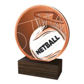 Dřevěná plaketa TFRW568 | Netball Výška cm: 9,5