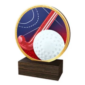 Dřevěná plaketa TFRW569 | Pozemní hokej Výška cm: 12,5