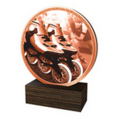 Dřevěná plaketa TFRW625 | Bruslení Výška cm: 9,5