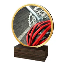 Dřevěná plaketa TFRW642 | Cyklistika Výška cm: 13,5