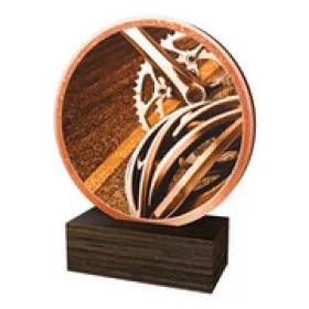 Dřevěná plaketa TFRW645 | Cyklistika Výška cm: 9,5