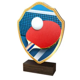 Dřevěná plaketa TFRW118 | Stolní tenis Výška cm: 14,5
