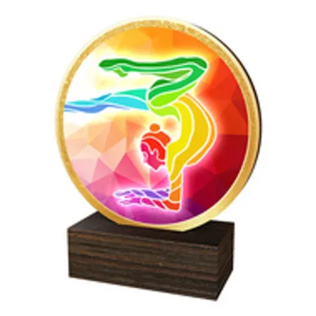 Dřevěná plaketa TFRW674 | Gymnastika Výška cm: 13,5