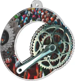 Akrylátová medaile MDA0010M20 | Cyklistika Stuha: ST16, MD průměr: 5