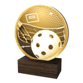 Dřevěná plaketa TFRW687 | Florbal Výška cm: 10,5