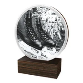 Dřevěná plaketa TFRW700 | Krasobruslení Výška cm: 13,5