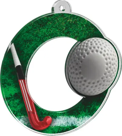 Akrylátová medaile MDA0010M23 | Pozemní hokej Stuha: ST16, MD průměr: 7