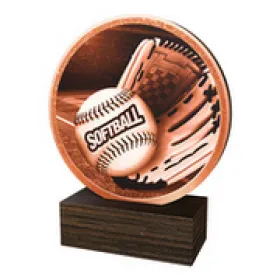 Dřevěná plaketa TFRW717 | Softball Výška cm: 13,5