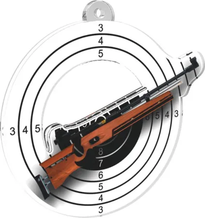 Akrylátová medaile MDA0010M25 | Střelba Stuha: ST19, MD průměr: 5