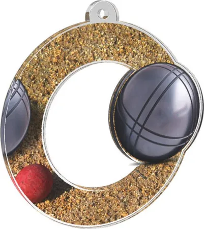 Akrylátová medaile MDA0010M27 | Petanque Stuha: ST15, MD průměr: 6