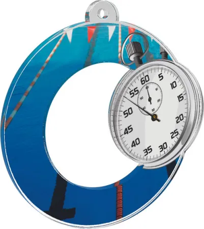 Akrylátová medaile MDA0010M29 | Plavání Stuha: ST11, MD průměr: 6