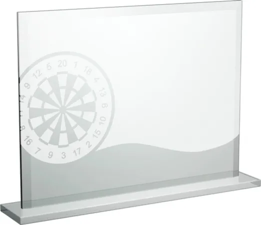 Skleněná trofej CR20203 Výška cm: 12, Šířka cm: 14