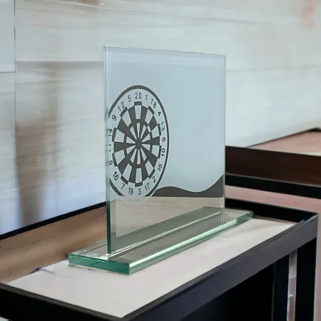 Skleněná trofej CR20203 Výška cm: 12, Šířka cm: 14