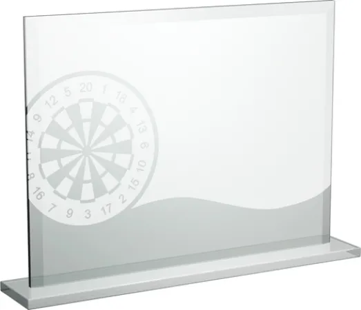 Skleněná trofej CR20203 Výška cm: 12, Šířka cm: 14