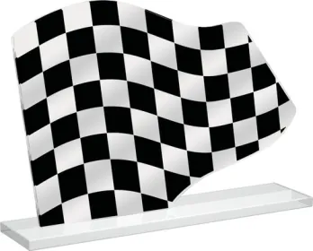 Skleněná trofej CR20205 Výška cm: 11,5, Šířka cm: 17